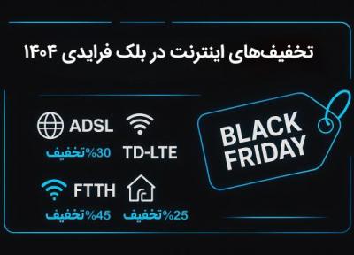 خرید اینترنت در بلک فرایدی 1404 ، نگاهی به جشنواره های تخفیفی شرکت های مختلف خرید اینترنت در بلک فرایدی 1404 ، نگاهی به جشنواره های تخفیفی شرکت های مختلف